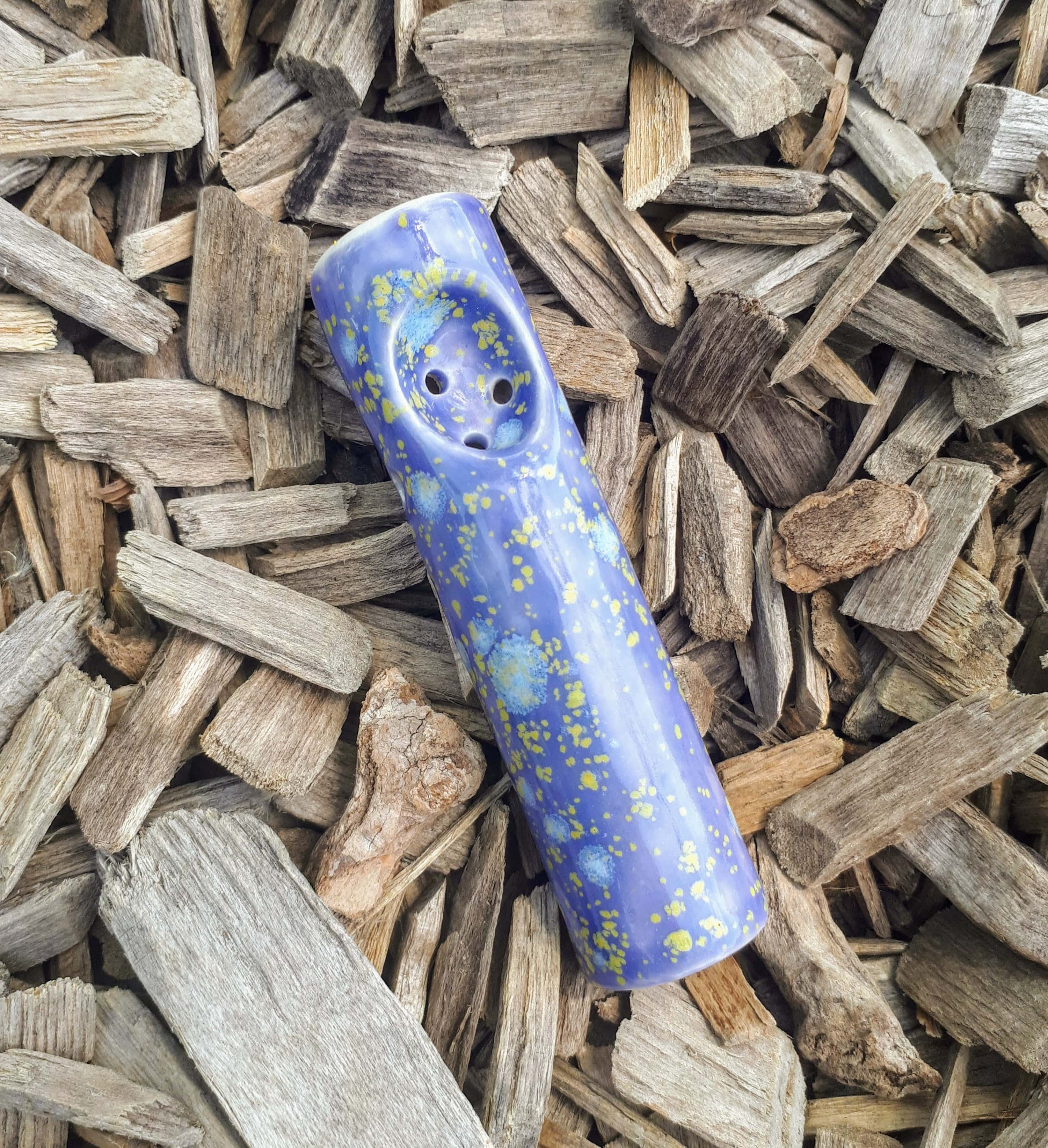 Lavender Dream, Purple Crystal ceramic mini cannabis purse pipe