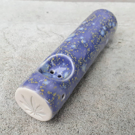 Lavender Dream Original Cannabis Pipe side view w/hole