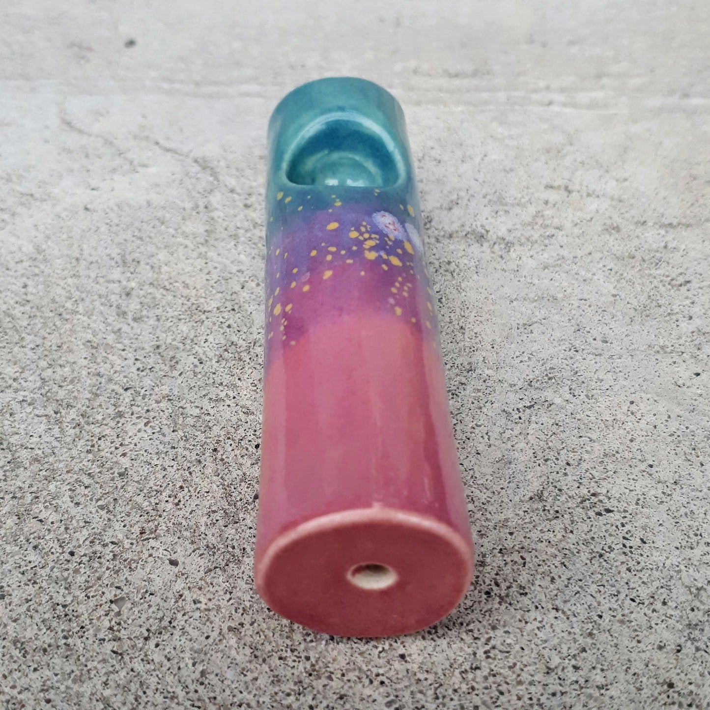 Cotton candy Dream Mini Cannabis Pipe mouth end