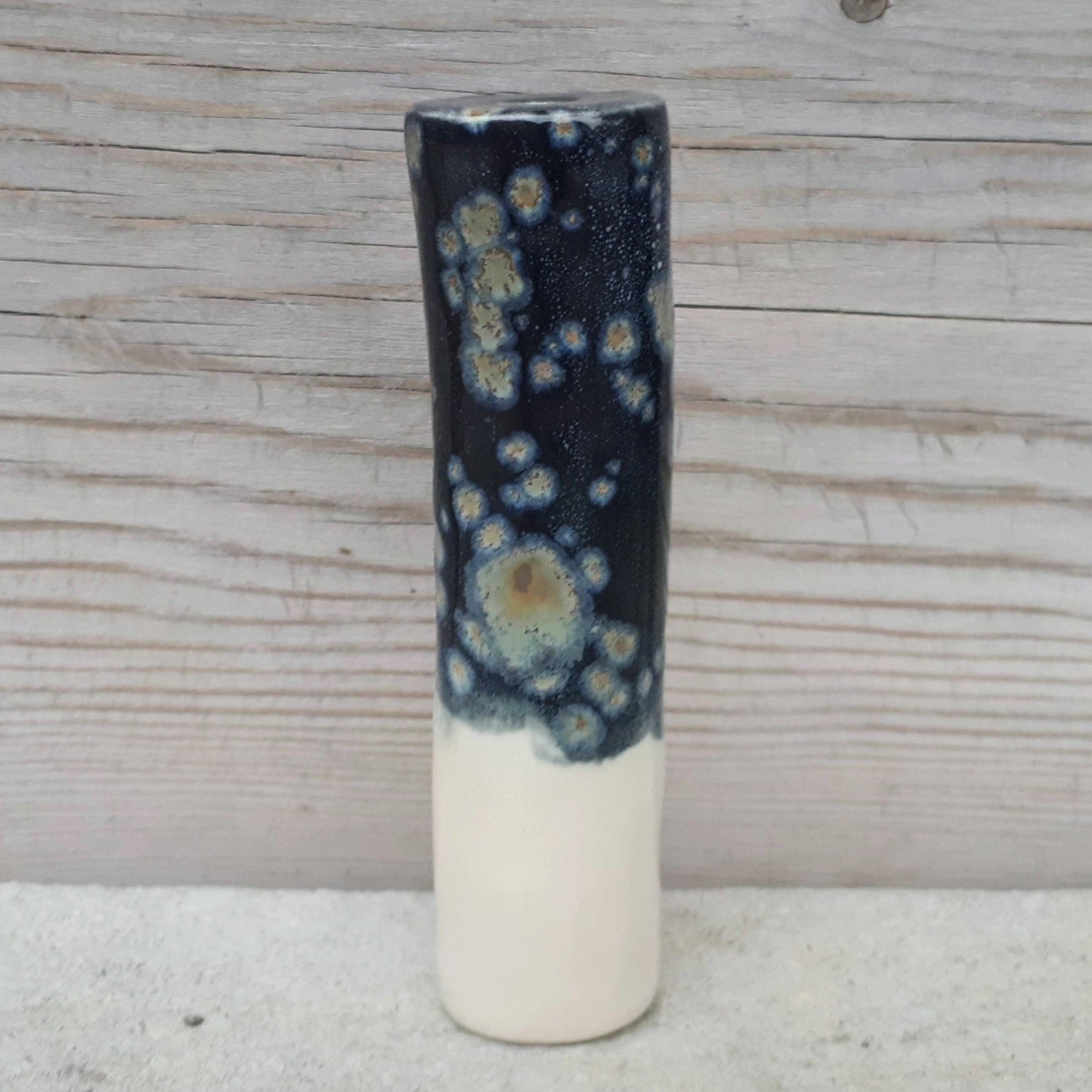 Starry Night Original Cannabis Pipe standing on end back view
