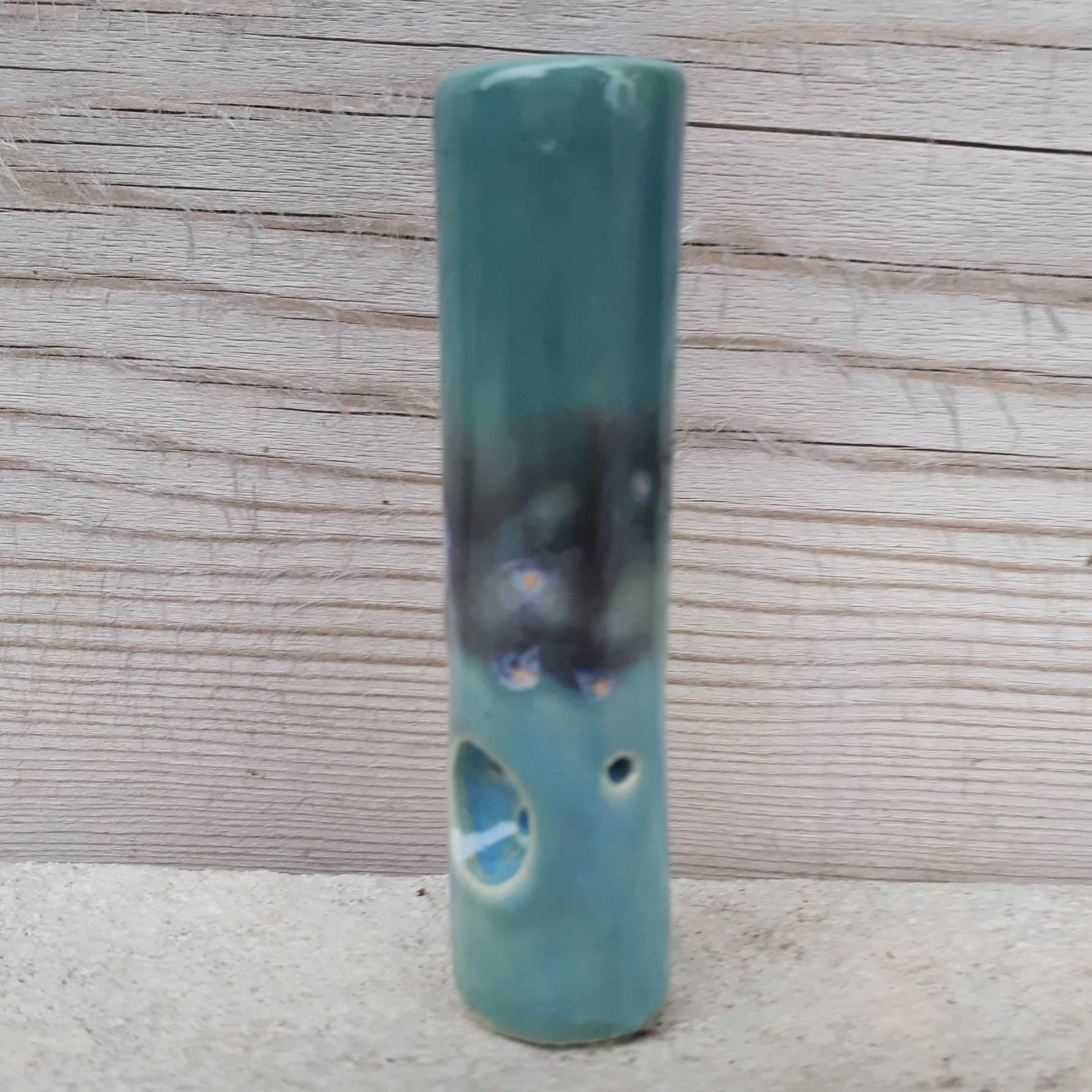 Blue Dream Mini Cananabis Purse pipe side view standing on end
