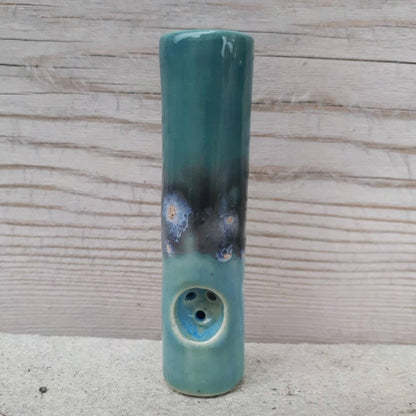 Blue Dream Mini Cananabis Purse pipe front view standing on end