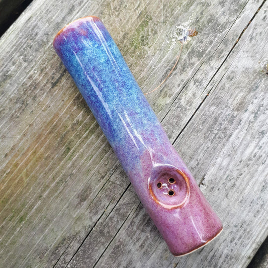 Blue Rain originial cannabis pipe on wood